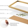image:imageGolden State Art A4 Aluminum Picture Frame Black Metal Thin Poster Frames for 83x117 inch Photo Acrylic Front Wall Hook for Horizontal or Vertical Display 1 PackGold