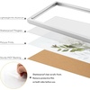 image:imageGolden State Art A4 Aluminum Picture Frame Black Metal Thin Poster Frames for 83x117 inch Photo Acrylic Front Wall Hook for Horizontal or Vertical Display 1 PackSilver