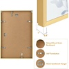 image:imageGolden State Art A4 Aluminum Picture Frame Black Metal Thin Poster Frames for 83x117 inch Photo Acrylic Front Wall Hook for Horizontal or Vertical Display 1 PackGold