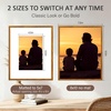 image:imageGolden State Art Aluminum 8x10 Picture Frames Display Photo 5x7 with Mat or 8 x 10 without Mat Walnut Wood Grain Finish Metal Frames for Home or Gallery Decoration Pack of 4Brown