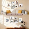 image:imageGolden State Art Aluminum 8x10 Picture Frames Display Photo 5x7 with Mat or 8 x 10 without Mat Walnut Wood Grain Finish Metal Frames for Home or Gallery Decoration Pack of 4Gray