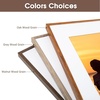 image:imageGolden State Art Aluminum 8x10 Picture Frames Display Photo 5x7 with Mat or 8 x 10 without Mat Walnut Wood Grain Finish Metal Frames for Home or Gallery Decoration Pack of 4Brown