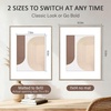 image:imageGolden State Art Aluminum 8x10 Picture Frames Display Photo 5x7 with Mat or 8 x 10 without Mat Walnut Wood Grain Finish Metal Frames for Home or Gallery Decoration Pack of 4Gray