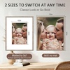 image:imageGolden State Art Aluminum 8x10 Picture Frames Display Photo 5x7 with Mat or 8 x 10 without Mat Walnut Wood Grain Finish Metal Frames for Home or Gallery Decoration Pack of 4Gray