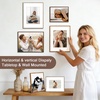 image:imageGolden State Art Aluminum 8x10 Picture Frames Display Photo 5x7 with Mat or 8 x 10 without Mat Walnut Wood Grain Finish Metal Frames for Home or Gallery Decoration Pack of 4Brown
