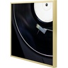 image:imageGolden State Art Aluminum Album Frame Display 125x125 Vinyl Record Brushed Metal Finish Records Frames Acrylic Glass Front for 12 Album cover 1 Pack BlackGold