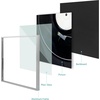 image:imageGolden State Art Aluminum Album Frame Display 125x125 Vinyl Record Brushed Metal Finish Records Frames Acrylic Glass Front for 12 Album cover 1 Pack BlackSilver