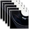 image:imageGolden State Art Aluminum Album Frame Display 125x125 Vinyl Record Brushed Metal Finish Records Frames Acrylic Glass Front for 12 Album cover 1 Pack BlackSilver