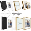 image:imageGolden State Art Aluminum Gallery Wall Frame Set of 7  Includes One 11x14 Two 8x10 and Four 5x7  Metal Frames with Mat amp Real Glass Cover for Elegant Home or Office Decor Style 2 GoldBronze