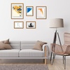 image:imageGolden State Art Aluminum Gallery Wall Frame Set of 7  Includes One 11x14 Two 8x10 and Four 5x7  Metal Frames with Mat amp Real Glass Cover for Elegant Home or Office Decor Style 2 GoldBronze