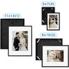 image:imageGolden State Art Aluminum Gallery Wall Frame Set of 7  Includes One 11x14 Two 8x10 and Four 5x7  Metal Frames with Mat amp Real Glass Cover for Elegant Home or Office Decor Style 2 GoldBlack