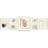 image:imageGolden State Art Aluminum Gallery Wall Frame Set of 7  Includes One 11x14 Two 8x10 and Four 5x7  Metal Frames with Mat amp Real Glass Cover for Elegant Home or Office Decor Style 2 GoldGold