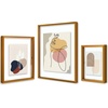 image:imageGolden State Art Aluminum Gallery Wall Frame Set of 7  Includes One 11x14 Two 8x10 and Four 5x7  Metal Frames with Mat amp Real Glass Cover for Elegant Home or Office Decor Style 2 GoldBronze
