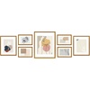 image:imageGolden State Art Aluminum Gallery Wall Frame Set of 7  Includes One 11x14 Two 8x10 and Four 5x7  Metal Frames with Mat amp Real Glass Cover for Elegant Home or Office Decor Style 2 GoldBronze