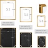 image:imageGolden State Art Aluminum Gallery Wall Frame Set of 7  Includes One 11x14 Two 8x10 and Four 5x7  Metal Frames with Mat amp Real Glass Cover for Elegant Home or Office Decor Style 2 GoldBronze