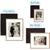 image:imageGolden State Art Aluminum Gallery Wall Frame Set of 7  Includes One 11x14 Two 8x10 and Four 5x7  Metal Frames with Mat amp Real Glass Cover for Elegant Home or Office Decor Style 2 GoldRose Gold