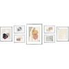 image:imageGolden State Art Aluminum Gallery Wall Frame Set of 7  Includes One 11x14 Two 8x10 and Four 5x7  Metal Frames with Mat amp Real Glass Cover for Elegant Home or Office Decor Style 2 GoldSilver