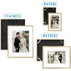 image:imageGolden State Art Aluminum Gallery Wall Frame Set of 7  Includes One 11x14 Two 8x10 and Four 5x7  Metal Frames with Mat amp Real Glass Cover for Elegant Home or Office Decor Style 2 GoldGold