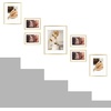 image:imageGolden State Art Aluminum Gallery Wall Frame Set of 7  Includes One 11x14 Two 8x10 and Four 5x7  Metal Frames with Mat amp Real Glass Cover for Elegant Home or Office Decor Style 2 GoldGold