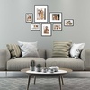 image:imageGolden State Art Aluminum Gallery Wall Frame Set of 7  Includes One 11x14 Two 8x10 and Four 5x7  Metal Frames with Mat amp Real Glass Cover for Elegant Home or Office Decor Style 2 GoldBlack
