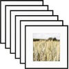 image:imageGolden State Art Gallery Wall Frame Set of 6  Black 11x14 Aluminum Photo Frames with Mat for 8x10 Pictures  11 x 14 inch Metal Frame with Real Glass Cover  Elegant Home or Office DecorBlack