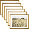 image:imageGolden State Art Gallery Wall Frame Set of 6  Black 11x14 Aluminum Photo Frames with Mat for 8x10 Pictures  11 x 14 inch Metal Frame with Real Glass Cover  Elegant Home or Office DecorBronze