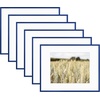 image:imageGolden State Art Gallery Wall Frame Set of 6  Black 11x14 Aluminum Photo Frames with Mat for 8x10 Pictures  11 x 14 inch Metal Frame with Real Glass Cover  Elegant Home or Office DecorBlue