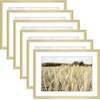 image:imageGolden State Art Gallery Wall Frame Set of 6  Black 11x14 Aluminum Photo Frames with Mat for 8x10 Pictures  11 x 14 inch Metal Frame with Real Glass Cover  Elegant Home or Office DecorGold