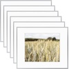 image:imageGolden State Art Gallery Wall Frame Set of 6  Black 11x14 Aluminum Photo Frames with Mat for 8x10 Pictures  11 x 14 inch Metal Frame with Real Glass Cover  Elegant Home or Office DecorSilver