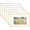 image:imageGolden State Art Gallery Wall Frame Set of 6  Black 11x14 Aluminum Photo Frames with Mat for 8x10 Pictures  11 x 14 inch Metal Frame with Real Glass Cover  Elegant Home or Office DecorGold