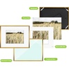 image:imageGolden State Art Gallery Wall Frame Set of 6  Black 11x14 Aluminum Photo Frames with Mat for 8x10 Pictures  11 x 14 inch Metal Frame with Real Glass Cover  Elegant Home or Office DecorBronze