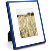 image:imageGolden State Art Gallery Wall Frame Set of 6  Black 11x14 Aluminum Photo Frames with Mat for 8x10 Pictures  11 x 14 inch Metal Frame with Real Glass Cover  Elegant Home or Office DecorBlue