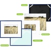image:imageGolden State Art Gallery Wall Frame Set of 6  Black 11x14 Aluminum Photo Frames with Mat for 8x10 Pictures  11 x 14 inch Metal Frame with Real Glass Cover  Elegant Home or Office DecorBlue