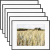 image:imageGolden State Art Gallery Wall Frame Set of 6  Black 11x14 Aluminum Photo Frames with Mat for 8x10 Pictures  11 x 14 inch Metal Frame with Real Glass Cover  Elegant Home or Office DecorBlack