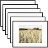 image:imageGolden State Art Gallery Wall Frame Set of 6  Black 11x14 Aluminum Photo Frames with Mat for 8x10 Pictures  11 x 14 inch Metal Frame with Real Glass Cover  Elegant Home or Office DecorBlack