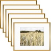 image:imageGolden State Art Gallery Wall Frame Set of 6  Black 11x14 Aluminum Photo Frames with Mat for 8x10 Pictures  11 x 14 inch Metal Frame with Real Glass Cover  Elegant Home or Office DecorBronze