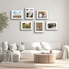 image:imageGolden State Art Gallery Wall Frame Set of 6  Black 11x14 Aluminum Photo Frames with Mat for 8x10 Pictures  11 x 14 inch Metal Frame with Real Glass Cover  Elegant Home or Office DecorSilver