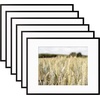 image:imageGolden State Art Gallery Wall Frame Set of 6  Black 11x14 Aluminum Photo Frames with Mat for 8x10 Pictures  11 x 14 inch Metal Frame with Real Glass Cover  Elegant Home or Office DecorBlack