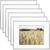 image:imageGolden State Art Gallery Wall Frame Set of 6  Black 11x14 Aluminum Photo Frames with Mat for 8x10 Pictures  11 x 14 inch Metal Frame with Real Glass Cover  Elegant Home or Office DecorSilver