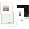 image:imageGolden State Art Gallery Wall Frame Set of 6  Black 11x14 Aluminum Photo Frames with Mat for 8x10 Pictures  11 x 14 inch Metal Frame with Real Glass Cover  Elegant Home or Office DecorGold
