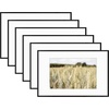 image:imageGolden State Art Gallery Wall Frame Set of 6  Black 11x14 Aluminum Photo Frames with Mat for 8x10 Pictures  11 x 14 inch Metal Frame with Real Glass Cover  Elegant Home or Office DecorBlack