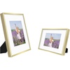 image:imageGolden State Art Gallery Wall Frame Set of 6  Black 11x14 Aluminum Photo Frames with Mat for 8x10 Pictures  11 x 14 inch Metal Frame with Real Glass Cover  Elegant Home or Office DecorGold