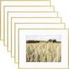 image:imageGolden State Art Gallery Wall Frame Set of 6  Black 11x14 Aluminum Photo Frames with Mat for 8x10 Pictures  11 x 14 inch Metal Frame with Real Glass Cover  Elegant Home or Office DecorGold