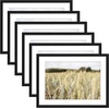 image:imageGolden State Art Gallery Wall Frame Set of 6  Black 11x14 Aluminum Photo Frames with Mat for 8x10 Pictures  11 x 14 inch Metal Frame with Real Glass Cover  Elegant Home or Office DecorBlack