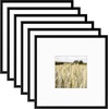 image:imageGolden State Art Gallery Wall Frame Set of 6  Black 11x14 Aluminum Photo Frames with Mat for 8x10 Pictures  11 x 14 inch Metal Frame with Real Glass Cover  Elegant Home or Office DecorBlack