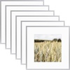 image:imageGolden State Art Gallery Wall Frame Set of 6  Black 11x14 Aluminum Photo Frames with Mat for 8x10 Pictures  11 x 14 inch Metal Frame with Real Glass Cover  Elegant Home or Office DecorSilver