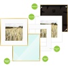 image:imageGolden State Art Gallery Wall Frame Set of 6  Black 11x14 Aluminum Photo Frames with Mat for 8x10 Pictures  11 x 14 inch Metal Frame with Real Glass Cover  Elegant Home or Office DecorGold