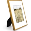 image:imageGolden State Art Gallery Wall Frame Set of 6  Black 11x14 Aluminum Photo Frames with Mat for 8x10 Pictures  11 x 14 inch Metal Frame with Real Glass Cover  Elegant Home or Office DecorBronze