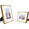 image:imageGolden State Art Gallery Wall Frame Set of 6  Black 11x14 Aluminum Photo Frames with Mat for 8x10 Pictures  11 x 14 inch Metal Frame with Real Glass Cover  Elegant Home or Office DecorBronze