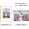 image:imageGolden State Art Gallery Wall Frame Set of 6  Black 11x14 Aluminum Photo Frames with Mat for 8x10 Pictures  11 x 14 inch Metal Frame with Real Glass Cover  Elegant Home or Office DecorGold
